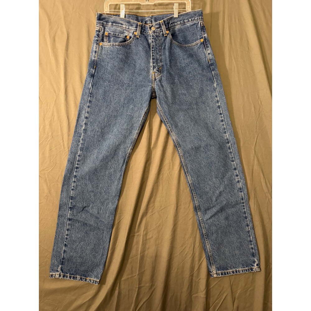 Levis 505 Regular Fit Mens Jeans Blue Medium Wash Denim 34x32 00505-4891